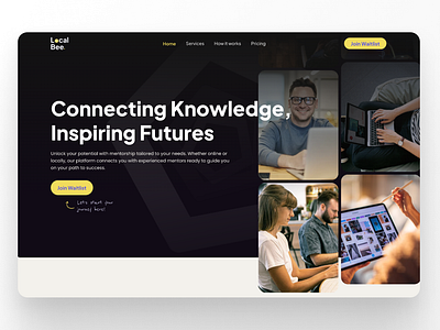 Startup landing page branding creative design free fun logo mentor school teaching tutoring userexperience uxui webdesign