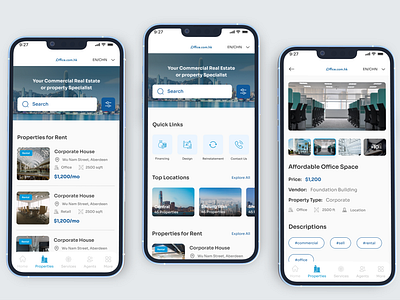 Real Estate App app uiux homepage househunting propertydeals propertydetail propertyfinder propertylist propertysearch propertyui realestate realestateagents realestateapp realestatehouse realestateinvesting realestatelistings realestatesolutions realestateui search ui uiux