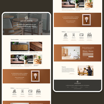 Landing Page: Acabados Integrales branding graphic design landing page logo ui web design web development website