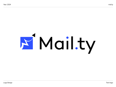 Mail.ty 📩 blue logo branding envelop gmail logo logo design mail branding mail logo minimalistic branding minimalistic logo outlook yahoo