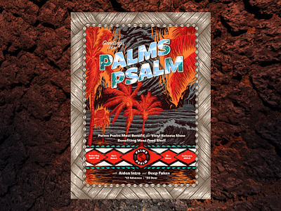 Palms Psalm Poster band branding concert poster design digital illustration hand drawn illustration logo merch music poster vector