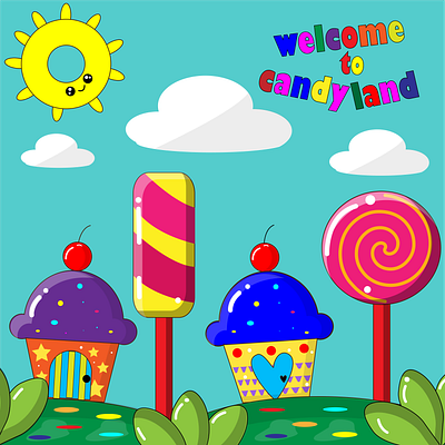 welcome to candyland design digital art graphic design illustration illustrator vector vectorart vectorillustration