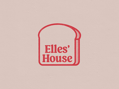 Elles' House • Logo Concept branding bread concept design distored effect graphic design logo paper photoshop screen print texutre toast vector