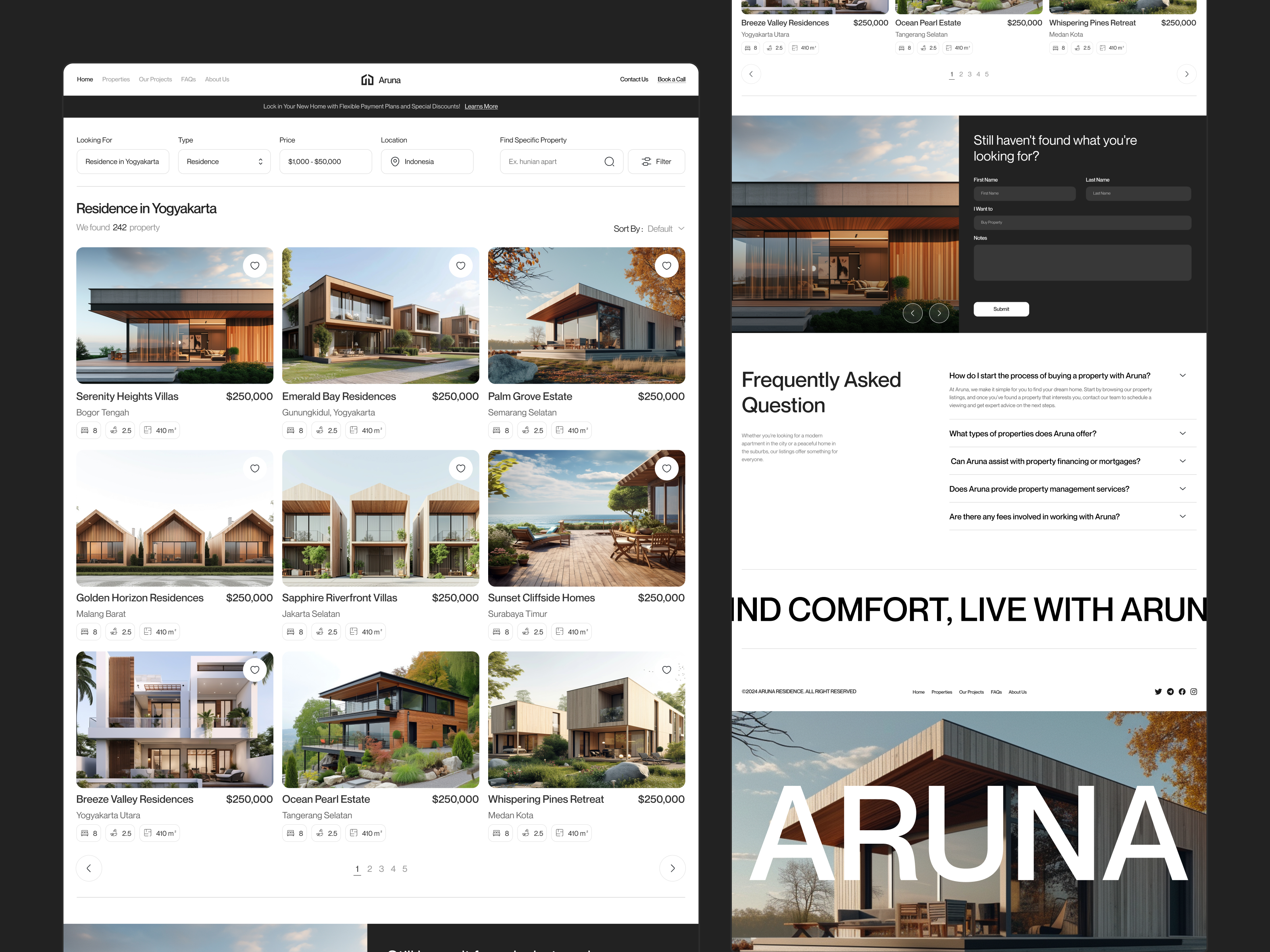 Example of Real Estate Landing Page