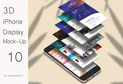 3D iPhone Display Mock-Up 10 iphone 16