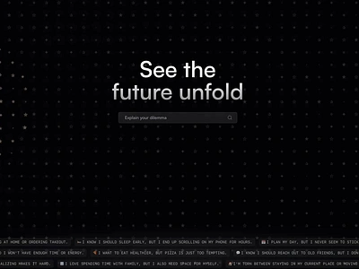 Interactive Landing Page – Demure ai animation black interactive minimal