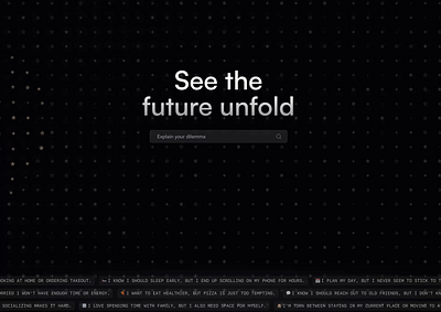 Interactive Landing Page – Demure ai animation black interactive minimal