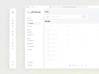 Sidebar Menu buyers dashboard e commerce inventory invite invite providers menu notifications orders payments platform prodcuts providers saas sidebar