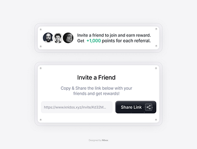 Invite Modal Component 🌟 component design system minimal modal