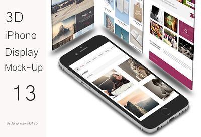 3D iPhone Display Mock-Up 13 iphone 16