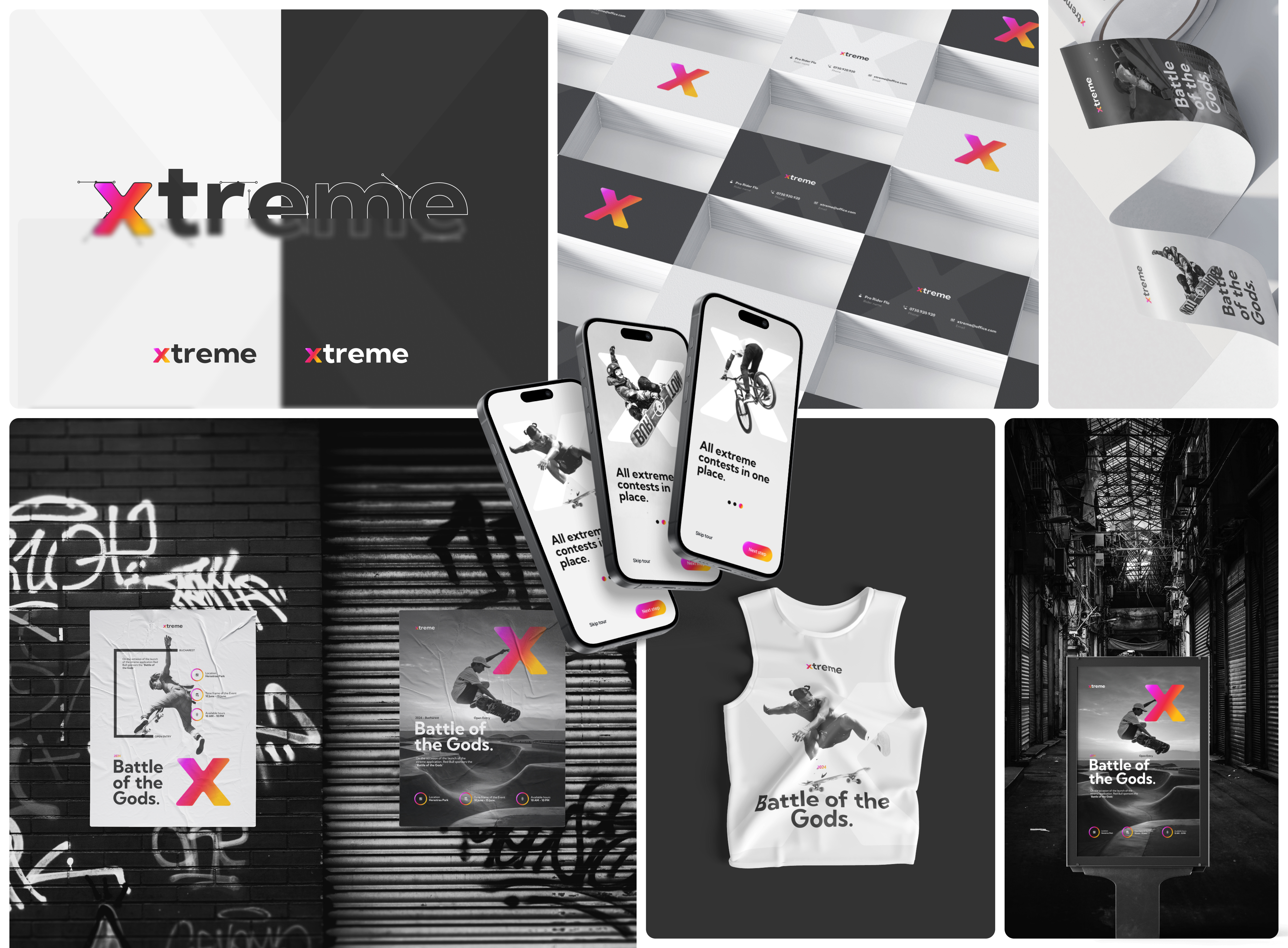 xtreme branding branding graphic design identity logo skating sports