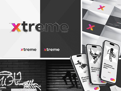 xtreme branding branding graphic design identity logo skating sports