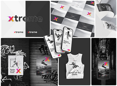 xtreme branding branding graphic design identity logo skating sports