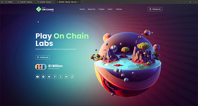 UI Play Onchain Labs landing page branding logo ui