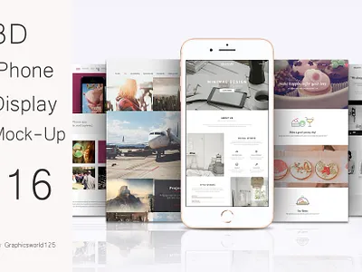 3D iPhone Display Mock-Up 16 iphone 16