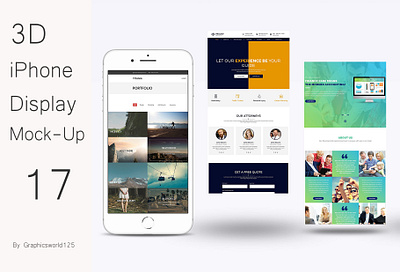 3D iPhone Display Mock-Up 17 iphone 16