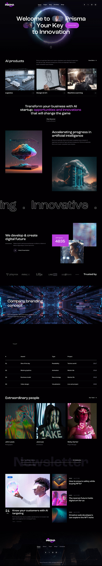 AI Startup Website 3d ai animation crypto cypto graphicdesign startupwebsite webiste websitedesign