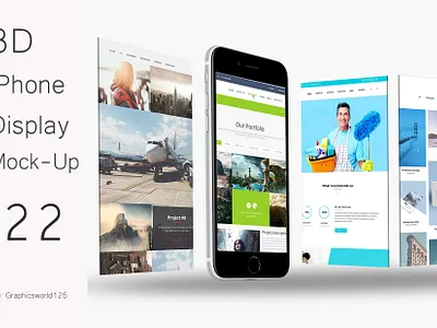 3D iPhone Display Mock-Up 22 iphone 16