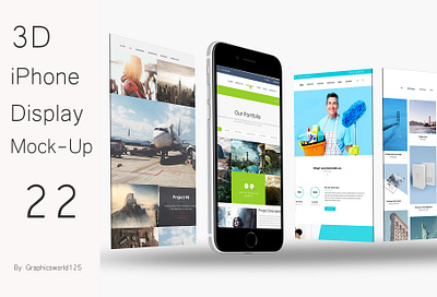 3D iPhone Display Mock-Up 22 iphone 16
