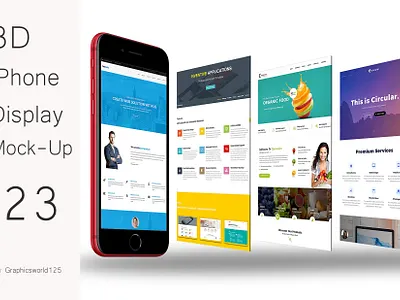 3D iPhone Display Mock-Up 23 iphone 16
