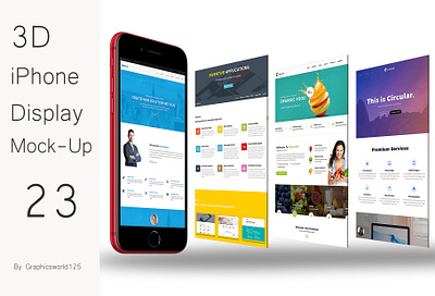 3D iPhone Display Mock-Up 23 iphone 16