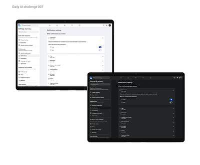 Daily UI challenge 007-settings page challenge design mini case study ui ui challenge ux