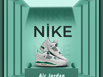 Nike Air Jordan advertisement airjordan branding design graphic design minimalist photoshop poster design shoedesign sleekdesign sneekers social media design