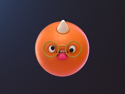 Orange 3d blender c4d character cute design illustration naranja orange render vago3d