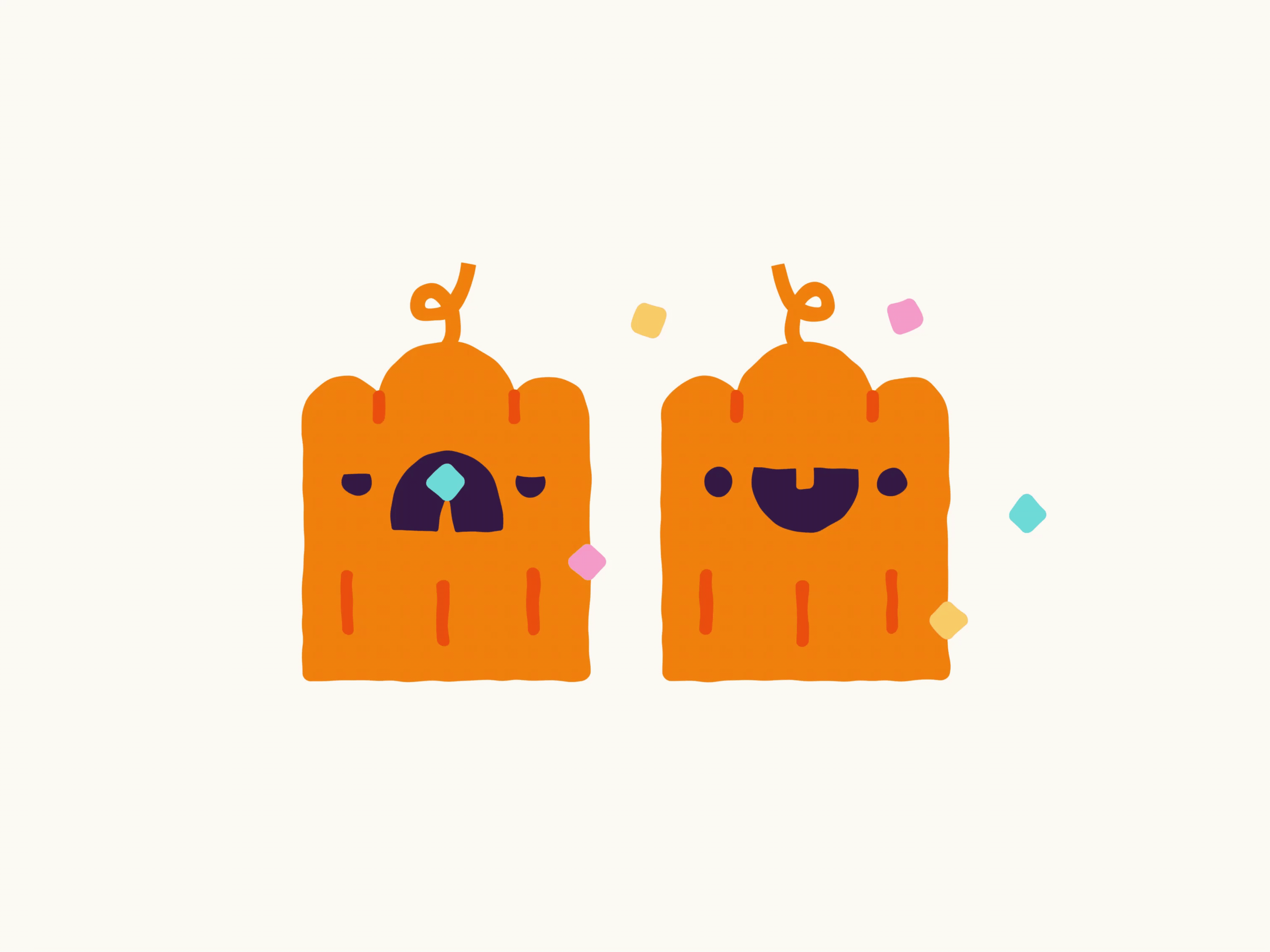 two pumpkins design illustration october pumpkins