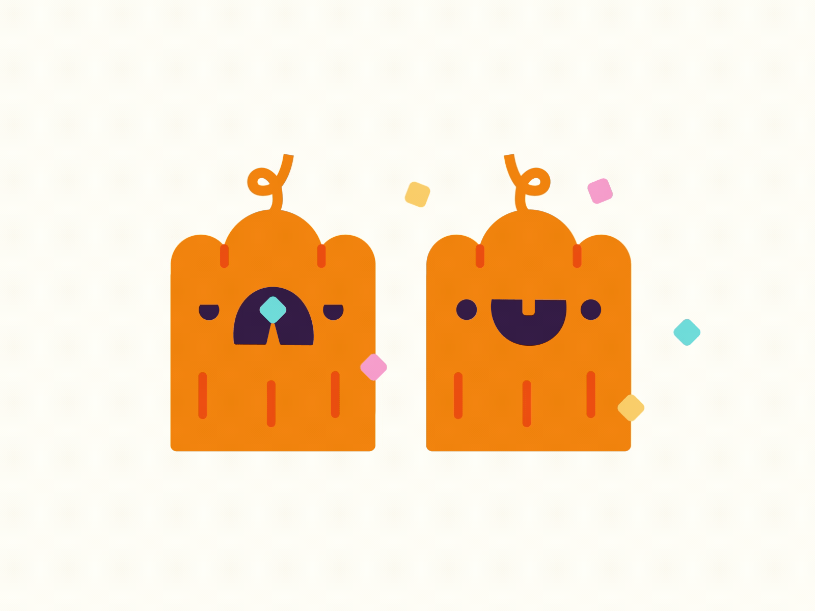 two pumpkins design illustration october pumpkins