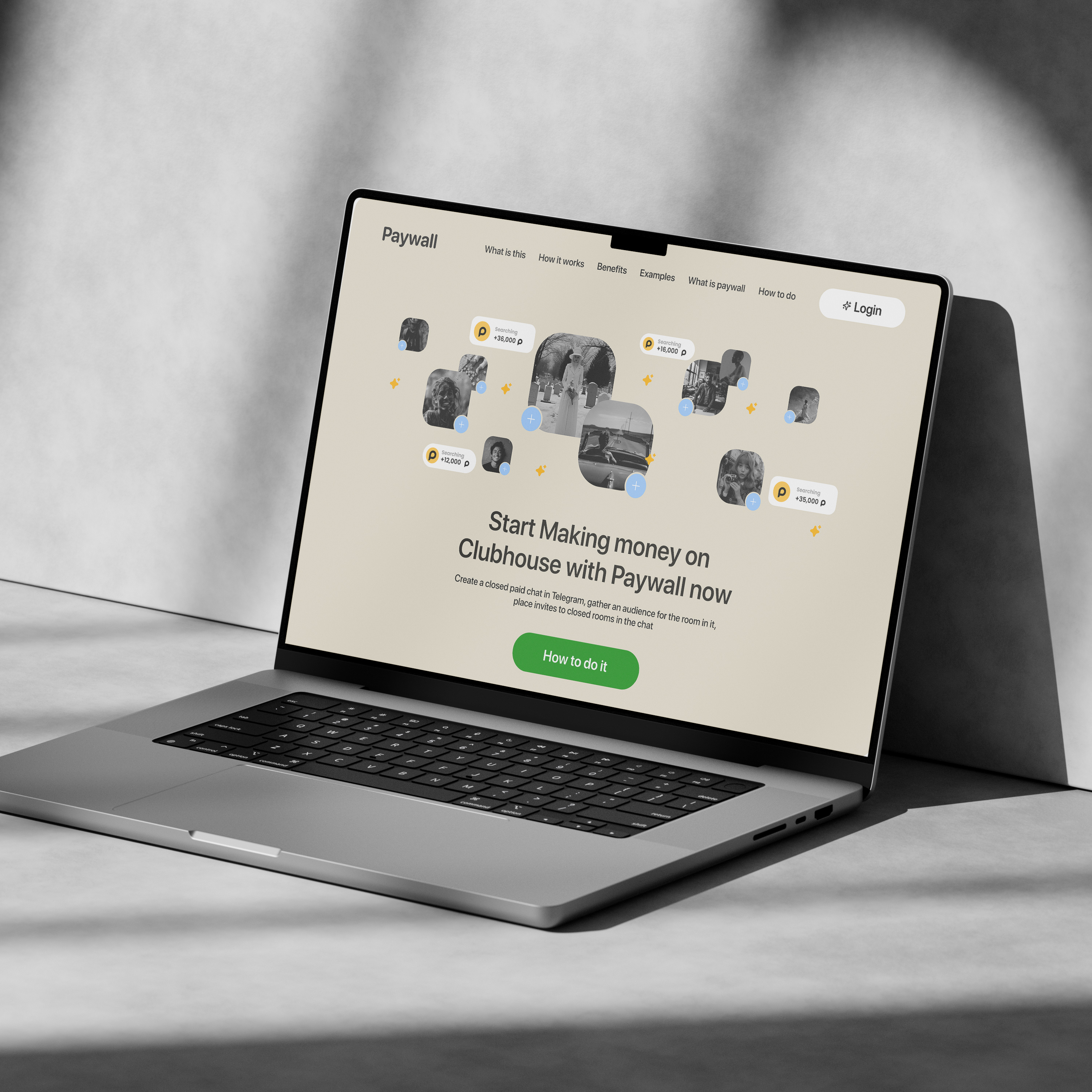 ClubHouse Paywall Landing Page Design branding figma landingpage ui