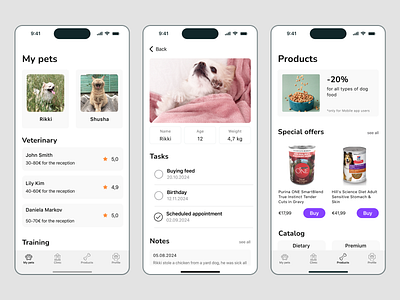 Your Pet Routine Manager app design ui ux