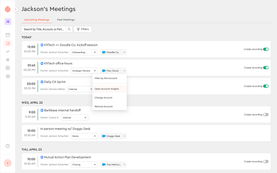 'User-Centric Meeting Management' with UpdateAI design experience figjam figma highlights insights revenue startup ui user user centric ux