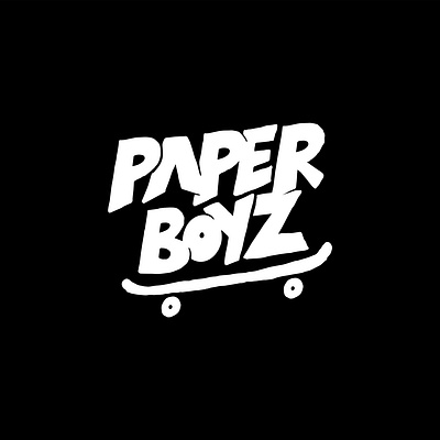 PAPER BOYZ custom logo fashion logo logo design modern skateboard skateboard brand streetwear urban logo urban streetwear young