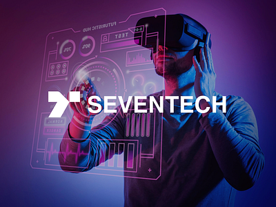 SEVENTECH brand company data design evolution industry innovation logo safe security seven solutions tech tech help technology