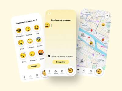 Pin Your Feelings on the Map app branding design emotions feelings graphic design illustration logo map typography ui ux vector