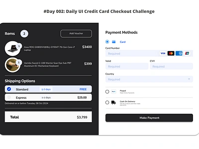 Credit Card Checkout | Web Page UI credit card checkout daily ui challenge design ecommerce gateway graphic design payment popular ui user interface viral web page web ui