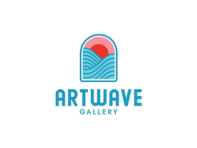 Artwave Gallery Branding beach brand branding design identity logo vector