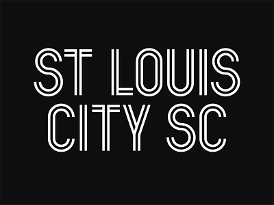 St. Louis City SC Custom Type custom type football soccer st. louis st. louis city sc striped stripes type design typeface typography