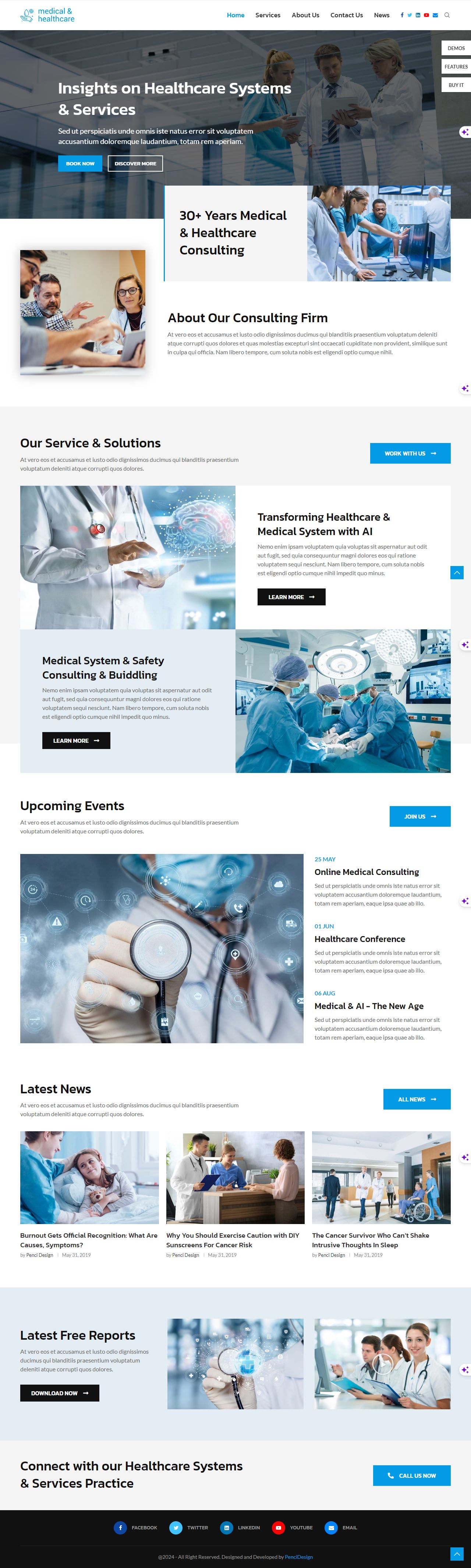 Healthcare Website Using Wordpress branding builder website design elementor landing page ui website design wordpress wordpress website