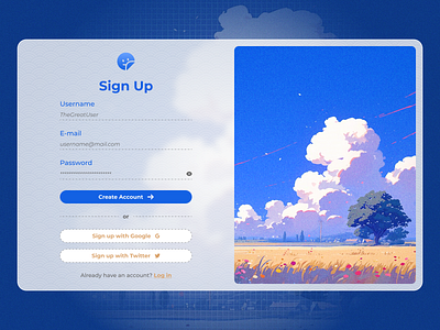 Smily - Create an Account ai colorful figma graphic design login sign up ui ux web design