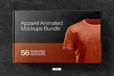 Apparel Animated Mockups Bundle animated fashion front view isolated label mockup polo shirt short smart object textile tshirt uniform