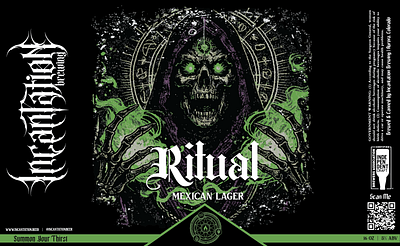 Ritual Mexican Lager Label beer branding graphic design illustration label design