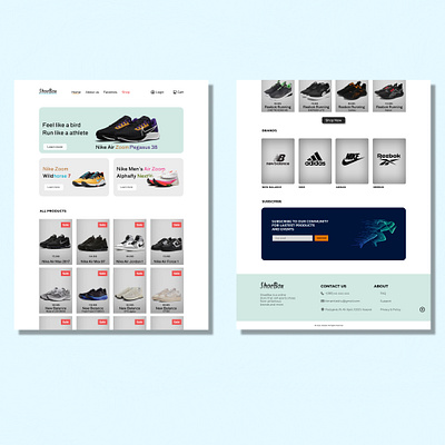 UI/UX E-Commerce ShoeBox Store 3d animation branding design graphic design illustration logo motion graphics ui uiux vector