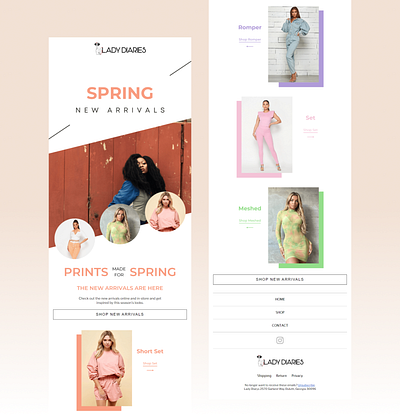 Email Campaign Design for Fashion Brand newsletter