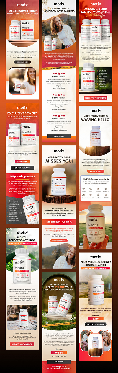 Email Designs for Supplement Brand newsletter