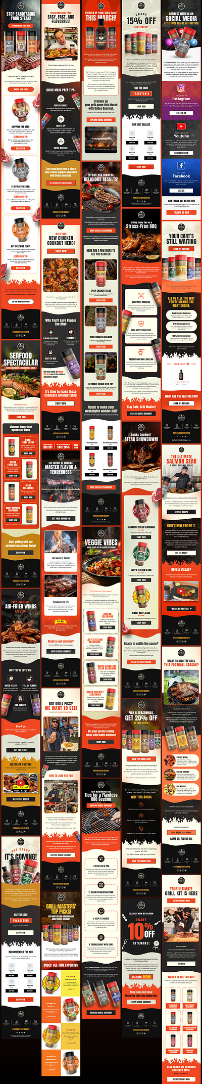 Email Designs for Food Brand newsletter