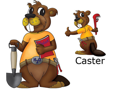 Caster the beaver illustration