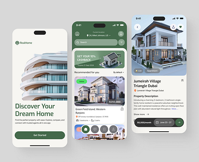 Real Estate Mobile App app design design home finder interface mobile app mobileapp product design property finder real estate real estate app ui uiux ux ux design