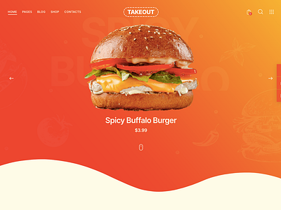 Takeout - Cafe & Fast Food WordPress Theme blog business design illustration ui web design webdesign wordpress wordpress theme wordpress themes